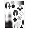 Sizzix Clear stamp Set 18/Pkg W/ Stencils 3/PKg By Vic Von S-Geometric